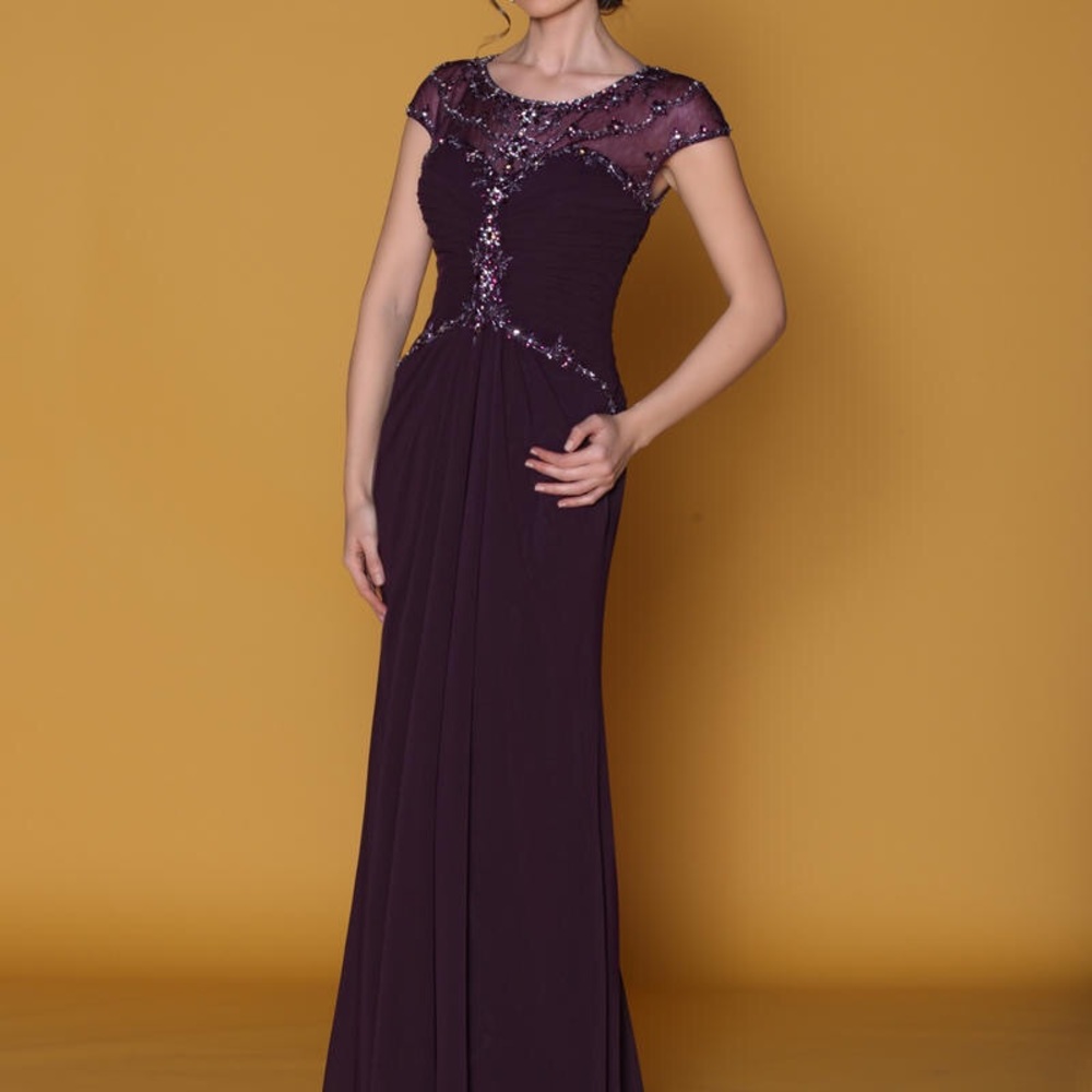 La Perle purple MOB gown